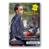 Plakat Lederr. Motorradfrau A1